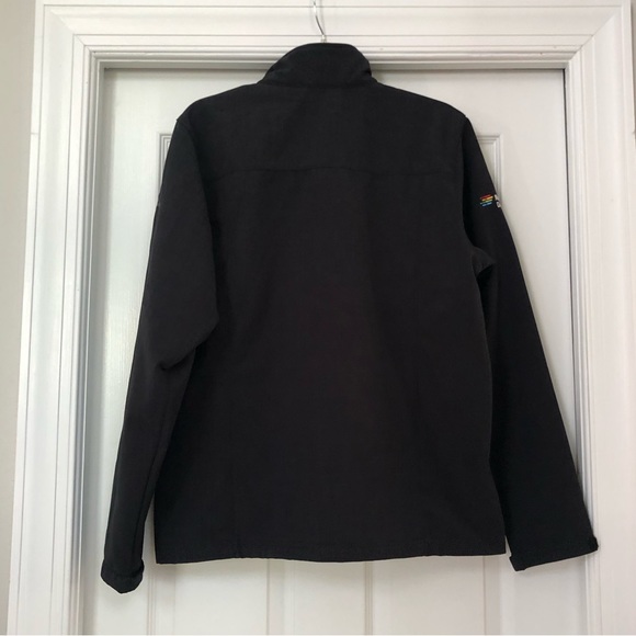 Eddie Bauer Men’s Red Hat Shaded Crosshatch Soft Shell Black Jacket - Picture 6 of 16